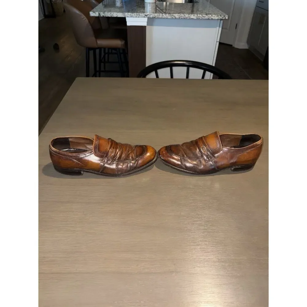 Vintage Jarman Men’s Brown Leather Bit Loafers Slip On Dress Shoes Size 9